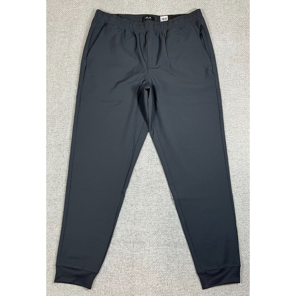 FLX Performance Joggers Men's Large Gray Ankle Length Moisture Wicking NWT